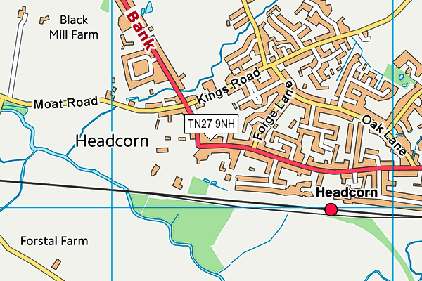 TN27 9NH map - OS VectorMap District (Ordnance Survey)
