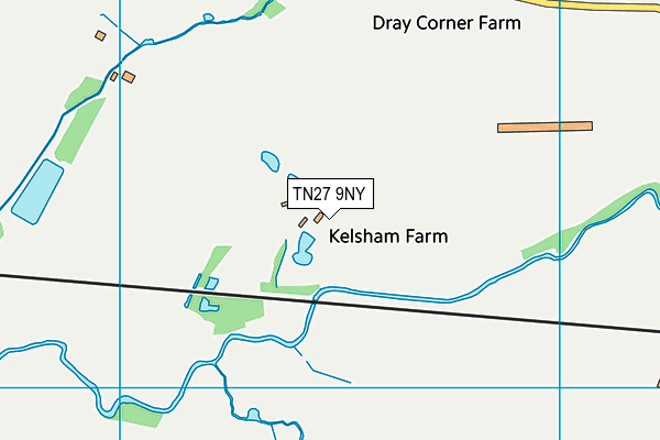 TN27 9NY map - OS VectorMap District (Ordnance Survey)
