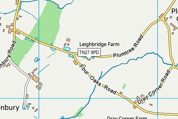 TN27 9PD map - OS VectorMap District (Ordnance Survey)