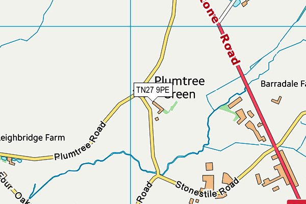 TN27 9PE map - OS VectorMap District (Ordnance Survey)