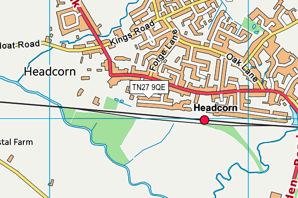TN27 9QE map - OS VectorMap District (Ordnance Survey)