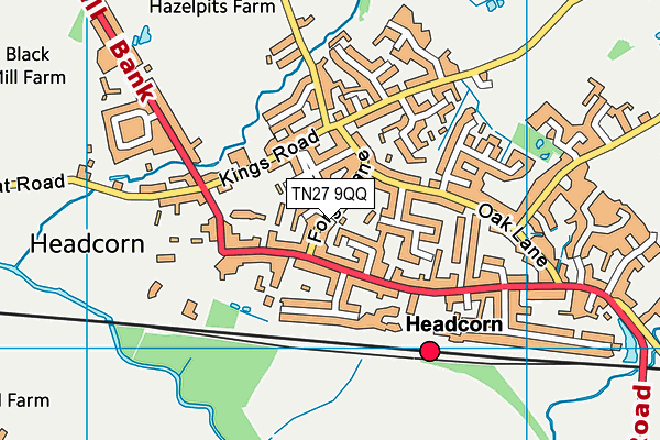 TN27 9QQ map - OS VectorMap District (Ordnance Survey)