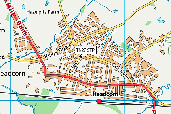 TN27 9TP map - OS VectorMap District (Ordnance Survey)