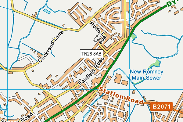 TN28 8AB map - OS VectorMap District (Ordnance Survey)