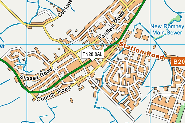 TN28 8AL map - OS VectorMap District (Ordnance Survey)