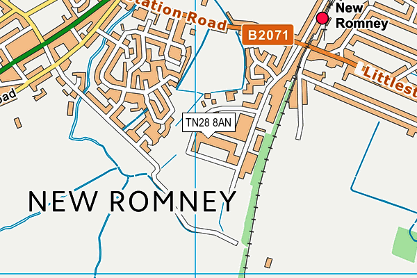 TN28 8AN map - OS VectorMap District (Ordnance Survey)