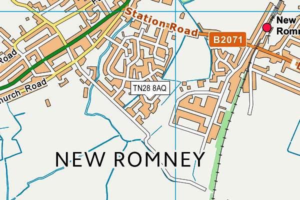 TN28 8AQ map - OS VectorMap District (Ordnance Survey)