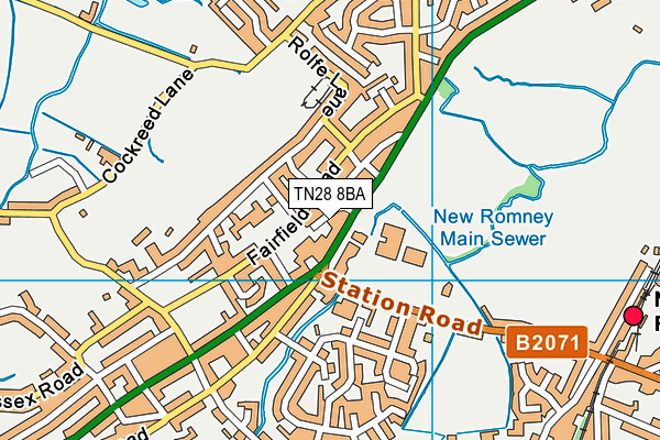 TN28 8BA map - OS VectorMap District (Ordnance Survey)