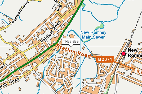 The Marsh Academy map (TN28 8BB) - OS VectorMap District (Ordnance Survey)