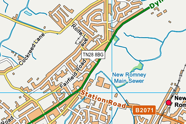 TN28 8BG map - OS VectorMap District (Ordnance Survey)