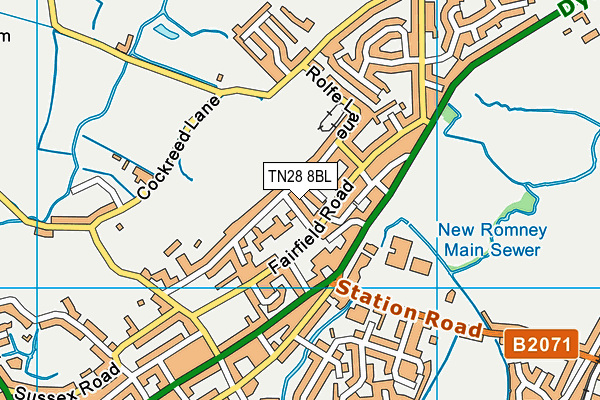 TN28 8BL map - OS VectorMap District (Ordnance Survey)