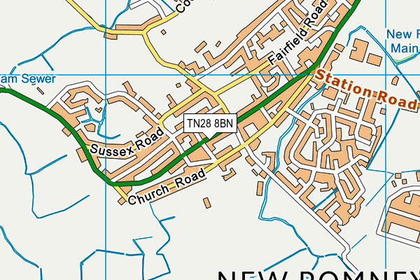 TN28 8BN map - OS VectorMap District (Ordnance Survey)