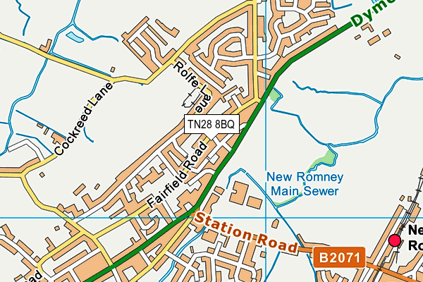 TN28 8BQ map - OS VectorMap District (Ordnance Survey)