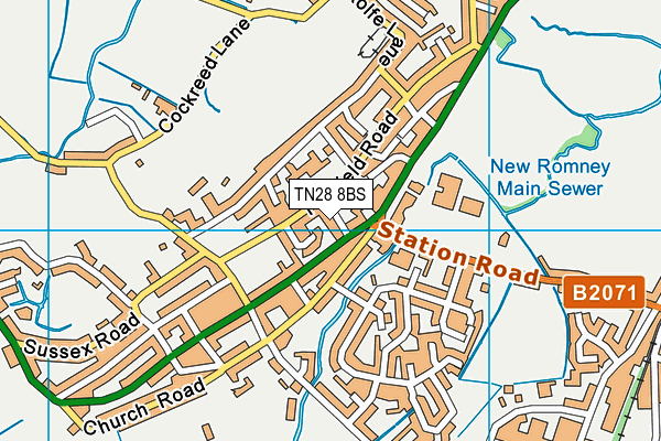 TN28 8BS map - OS VectorMap District (Ordnance Survey)