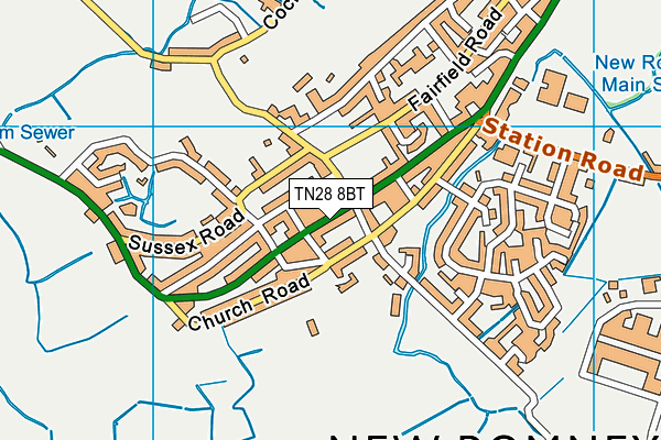 TN28 8BT map - OS VectorMap District (Ordnance Survey)