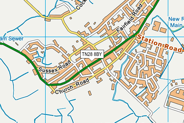 TN28 8BY map - OS VectorMap District (Ordnance Survey)