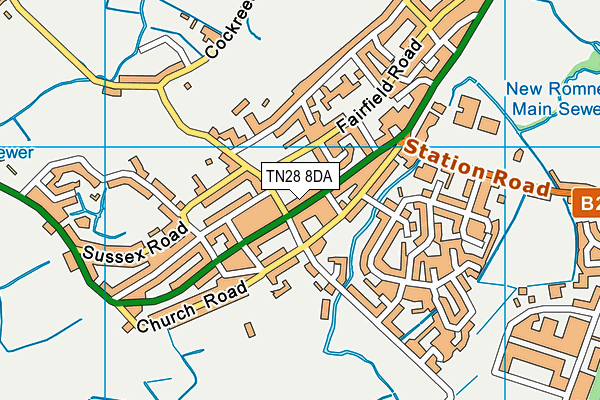 TN28 8DA map - OS VectorMap District (Ordnance Survey)