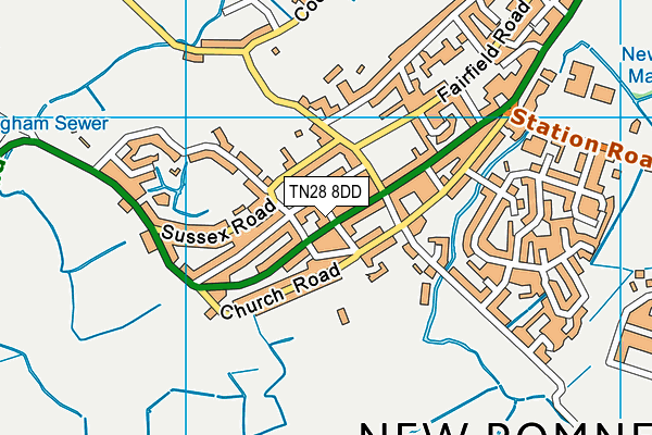 TN28 8DD map - OS VectorMap District (Ordnance Survey)
