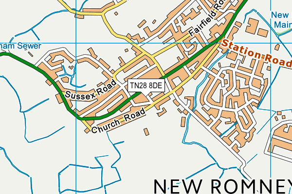 TN28 8DE map - OS VectorMap District (Ordnance Survey)