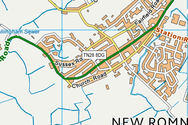 TN28 8DG map - OS VectorMap District (Ordnance Survey)