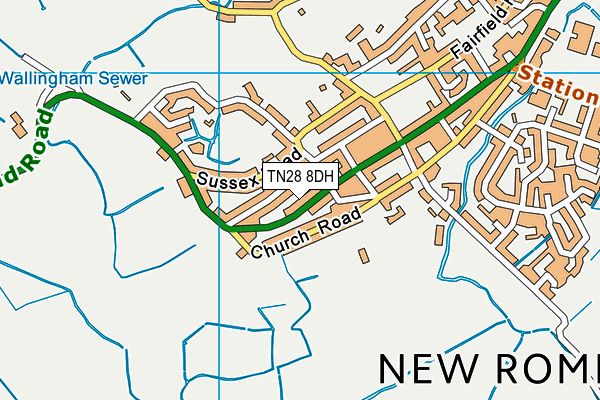 TN28 8DH map - OS VectorMap District (Ordnance Survey)
