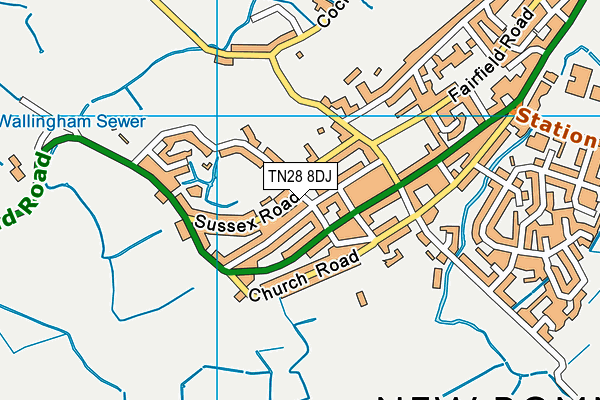 TN28 8DJ map - OS VectorMap District (Ordnance Survey)