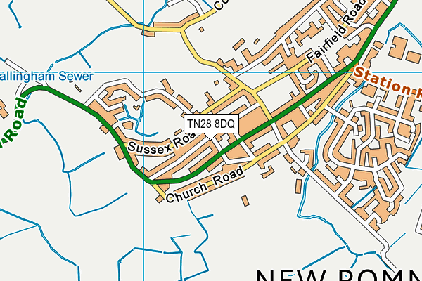 TN28 8DQ map - OS VectorMap District (Ordnance Survey)
