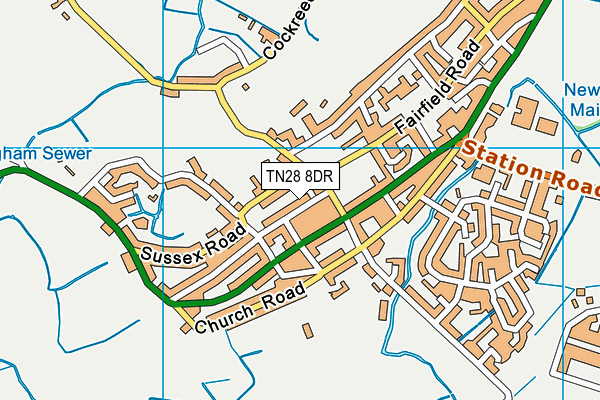 TN28 8DR map - OS VectorMap District (Ordnance Survey)