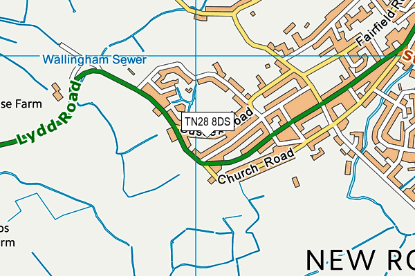 TN28 8DS map - OS VectorMap District (Ordnance Survey)