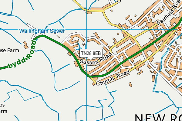 TN28 8EB map - OS VectorMap District (Ordnance Survey)