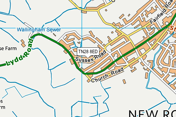 TN28 8ED map - OS VectorMap District (Ordnance Survey)