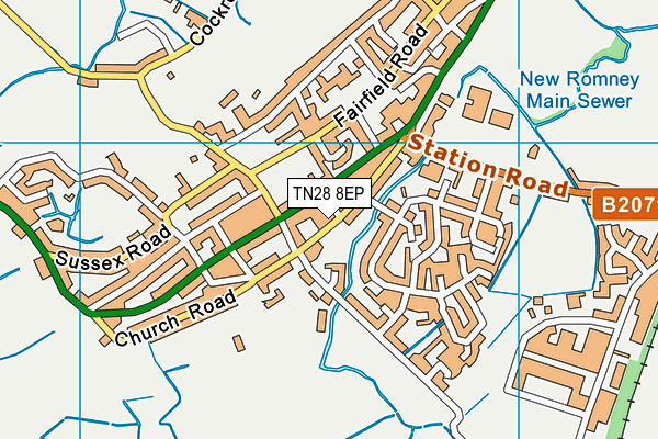 TN28 8EP map - OS VectorMap District (Ordnance Survey)
