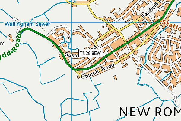 TN28 8EW map - OS VectorMap District (Ordnance Survey)