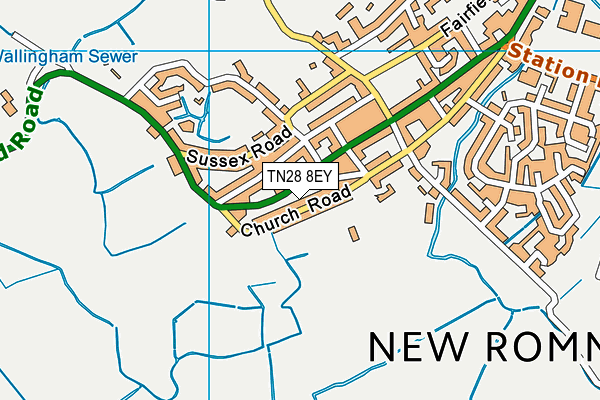 TN28 8EY map - OS VectorMap District (Ordnance Survey)