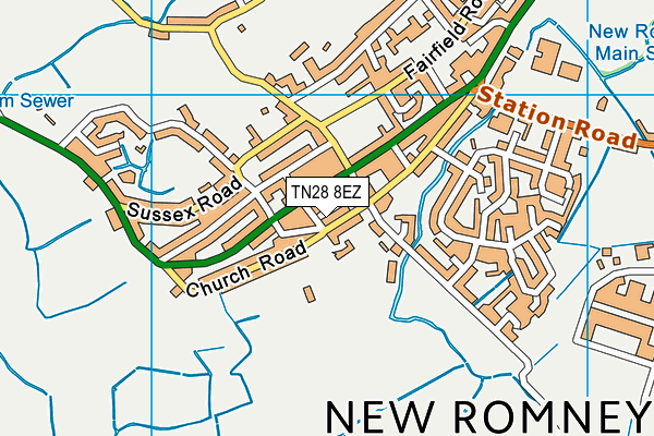 TN28 8EZ map - OS VectorMap District (Ordnance Survey)