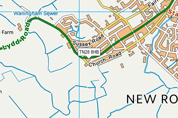 TN28 8HB map - OS VectorMap District (Ordnance Survey)