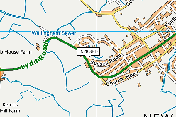 TN28 8HD map - OS VectorMap District (Ordnance Survey)