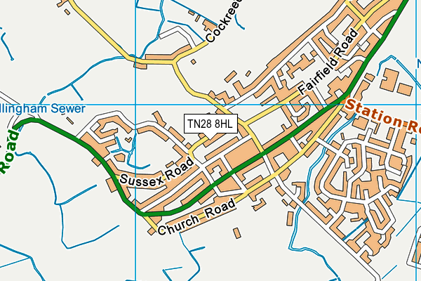 TN28 8HL map - OS VectorMap District (Ordnance Survey)