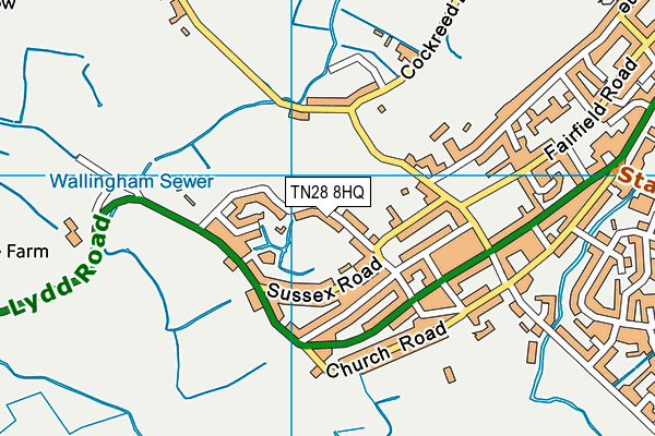 TN28 8HQ map - OS VectorMap District (Ordnance Survey)