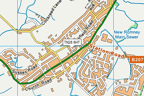TN28 8HT map - OS VectorMap District (Ordnance Survey)