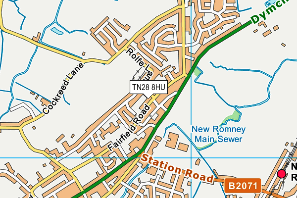 TN28 8HU map - OS VectorMap District (Ordnance Survey)