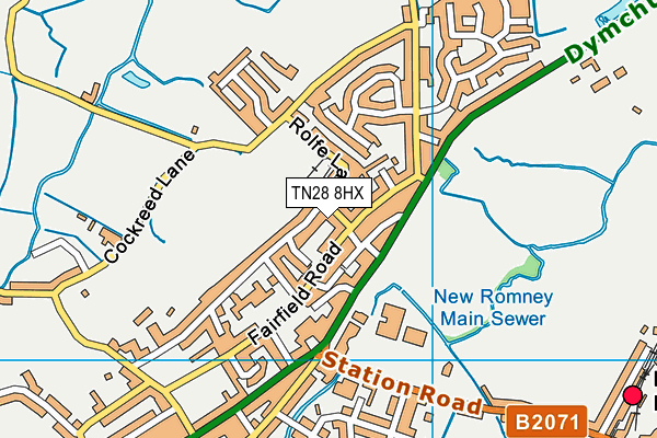 TN28 8HX map - OS VectorMap District (Ordnance Survey)