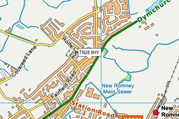 TN28 8HY map - OS VectorMap District (Ordnance Survey)