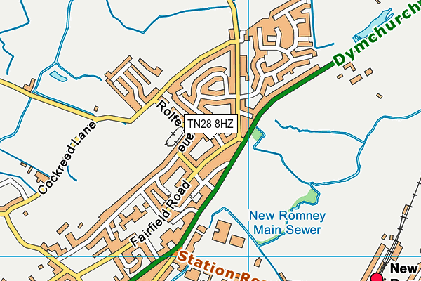 TN28 8HZ map - OS VectorMap District (Ordnance Survey)