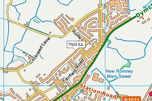 TN28 8JL map - OS VectorMap District (Ordnance Survey)