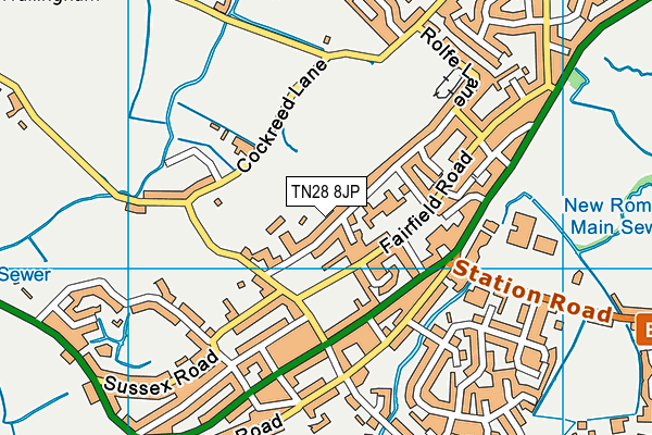 TN28 8JP map - OS VectorMap District (Ordnance Survey)