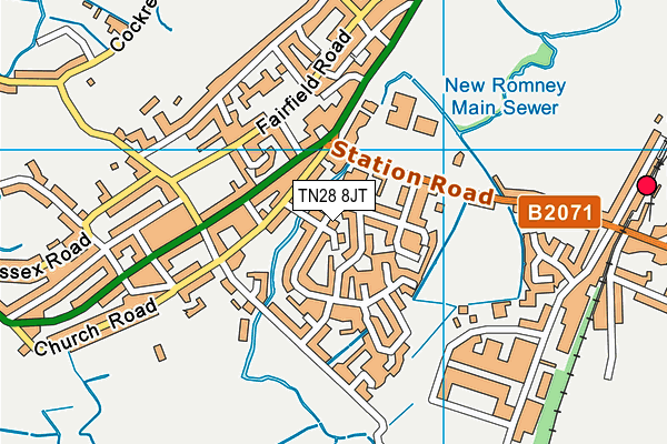 TN28 8JT map - OS VectorMap District (Ordnance Survey)