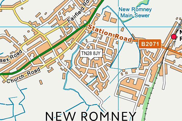 TN28 8JY map - OS VectorMap District (Ordnance Survey)