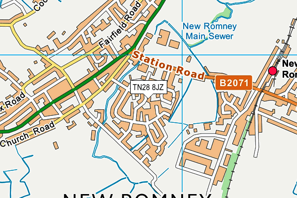 TN28 8JZ map - OS VectorMap District (Ordnance Survey)