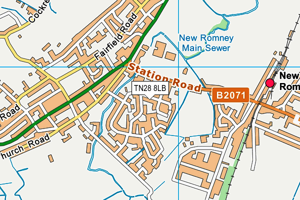 TN28 8LB map - OS VectorMap District (Ordnance Survey)